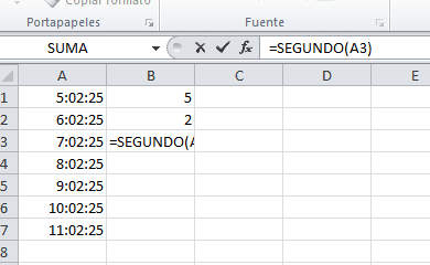 Ejemplos de las funciones de tiempo en Excel