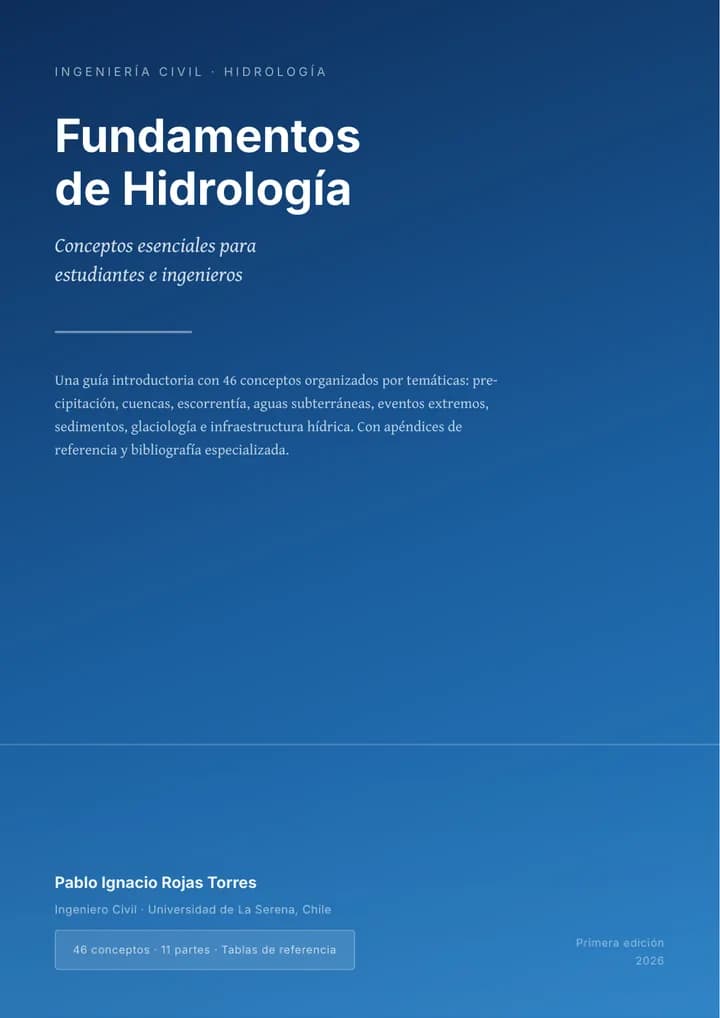 Portada del libro Fundamentos de Hidrología, de Pablo Ignacio Rojas Torres