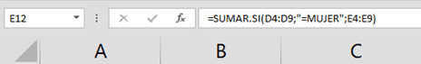 Como utilizar la función Sumar.Si de Excel
