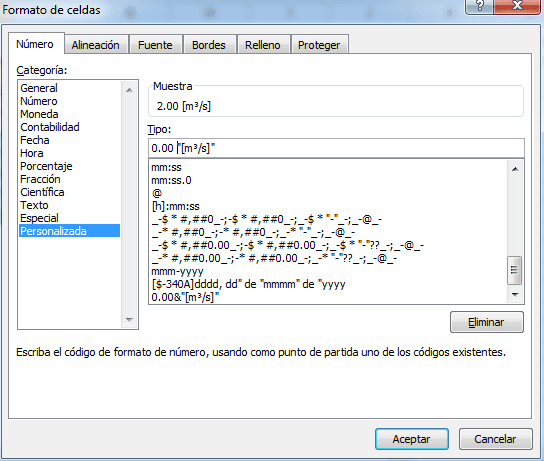Unidad Personalizada en Celda de Excel