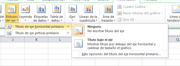 Cómo colocar títulos a los ejes en Excel